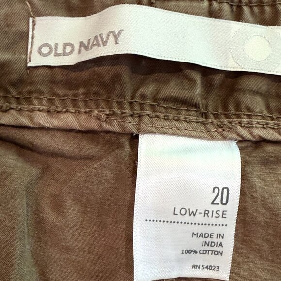 Size 20 Old Navy Low-Rise Worn-Look Capris - Brown - Picture 4 of 4